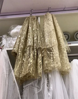 Bling Bling Gelin Peçe Tarak İle İki Katmanlı Velos de Noiva Düğün Beyaz Altın Sequins Parlak Dirsek Uzunluğu Peçe Gelin Aksesuarları