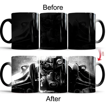 350ml / 12oz Fallout ısı ortaya kupa renk değişimi kahve fincanı hassas kupalar sihirli kupa süt çay fincanları