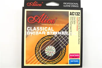 Alice AC132-N / H Klasik Gitar Dizeleri Şeffaf Naylon Dizeleri Gümüş Kaplama Bakır Yara 1st-6th Dizeleri Ücretsiz Kargo