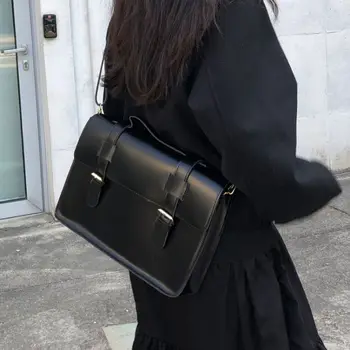 Xıuya Japon okul çantası Kadın Katı PU Deri omuz askılı çanta Kadın Büyük Çanta Büyük Kapasiteli JK Öğrencileri Çantası