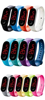 LED Elektronik Spor Aydınlık Sensör Saatler Moda Erkekler ve Kadınlar Saatler 15 Renkler Yeni Moda LED Spor Koşu İzle&50
