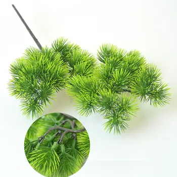 2 Adet Yeşil Yapraklar Simülasyon 39cm Bonsai Aksesuarları yapay çiçek Çam Dalı Ev Dekorasyon