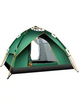 [TB07]Açık çadır açık 3-4 kişi tam otomatik 1 tek 2 çift çift ev kamp kamp kalınlaşmış anti-fırtına