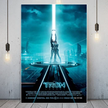 Disney Tron Legacy Bilim Kurgu Filmleri Posteri Ve Baskı Klasik süper kahraman filmi Kapak Tuval Boyama Duvar Sanatı Odası Dekor Hediye