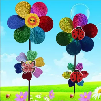1 ADET Renkli Payetler Fırıldak Rüzgar Spinner Rüzgar Spinner Çocuk Oyuncak Ev Bahçe bahçe dekorasyonu