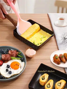 13 * 18cm kızartma tavası Japon Yapışmaz kızartma tavası Spatula Kızartma Yumurta Gözleme Pastırma Hot Dog Yumurta Üreticisi Kahvaltı Mutfak Pişirme Aracı