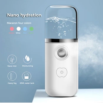 Nano Sprey Su Kaynağı Vapur Temizleyici Yüz Sisleyici Yüz Derin Temizlik Yüz Püskürtme Makinesi Güzellik Buharda USB Şarj Edilebilir