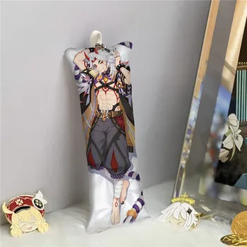 Genshin Darbe Arataki Itto Mini Dakimakura Anahtarlık Sırt Çantası Dekorasyon çanta anahtarlığı Kolye Sevimli Küçük Yastık Oyunu Çevre