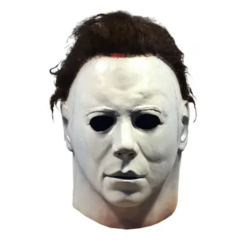 Cadılar bayramı 1978 Michael Myers Maskesi Korku Cosplay Kostüm Lateks Maskeleri Cadılar Bayramı Sahne Yetişkin Beyaz Yüksek Kalite