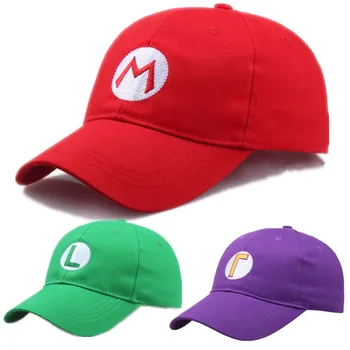 Oyun Süper Luigi Bros güneş şapkaları Cosplay beyzbol şapkası Prop