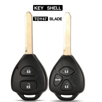 jingyuqin 2/3 Düğmeler Uzaktan Araba Anahtarı Durum Toyota Corolla Camry Auris İçin TOY47 Kesilmemiş Anahtar Kabuk Transponder Çip Anahtar Yeni Stil