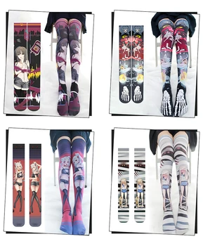 Yeni Karikatür Kadın Over-The-Diz Uyluk Çorap Sevimli Tatlı Japon Cosplay İki Boyutlu Kızlar Seksi Yüksek Tüp Çorap