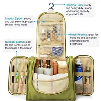 Su geçirmez Naylon Seyahat Organizatör Çantası Unisex Kadın Kozmetik Çantası Asılı Seyahat Makyaj Çantaları Yıkama Tuvalet Kitleri Saklama Torbaları