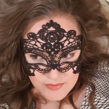 Bayanlar Seksi Dantel Siyah Içi Boş Maske Kadın Gesichts Gözlük Gece Kulübü Maskesi Kraliçe Gizemli Parti Maskesi Maskeli Balo