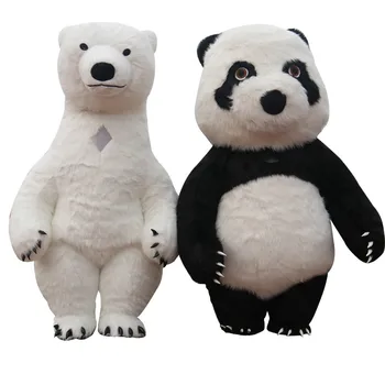 2.6 m 3m Hava Şişirme Panda Kutup Ayısı Maskot Kostüm Reklam için Özelleştirmek Yetişkin Düğün Maskot Kostüm Hayvan Kostüm