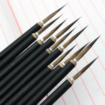 Kanca Hattı İnce Kalem Titiz Boyama Fırçası Çin Kaligrafi Fırçası Kalem Çakal Fare Bıyık Taş Porsuk Saç Boya Fırçaları