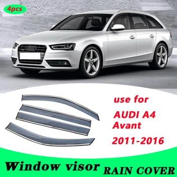 AUDİ için A4 AVANT 2011-2016 Audi A4 avant Plastik Pencere Siperliği Havalandırma Tonları Güneş Yağmur Deflektör Guard 4 adet / takım