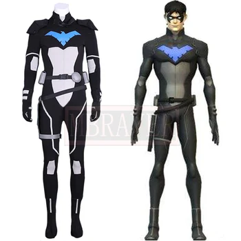 Superhero Nightwing Cadılar Bayramı Üniforma COS Giyim Cosplay Kostüm Özel Herhangi Boyutu Yapılan