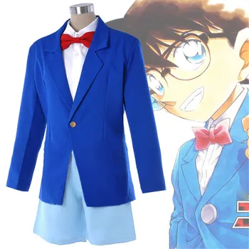 Dedektif Conan Durumda Kapalı Conan Edogawa Cosplay Kostüm japon animesi Yetişkin ve çocuk okul üniforması Takım Elbise Kıyafet Giysileri
