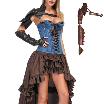 Çoklu Bayan Tüy Omuz Silkme Şal Eşarp Kostüm Steampunk Bolero Cep Kollu Cosplay Cadılar Bayramı Karnaval fantezi parti elbisesi