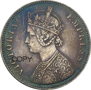 Hindistan Paraları 1886 Victoria Kraliçe Pirinç Gümüş Kaplama Kopya Para Ve Farklı Renk ve Stil Kaliteli Yapabilirsiniz