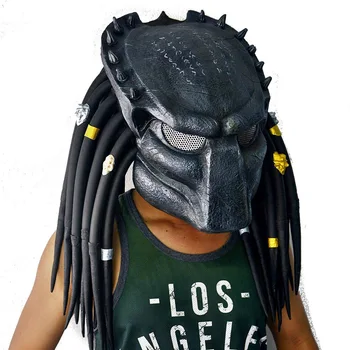 Film alien vs predator Cosplay Maske Cadılar Bayramı Kostüm Aksesuarları sahne predator lateks maske