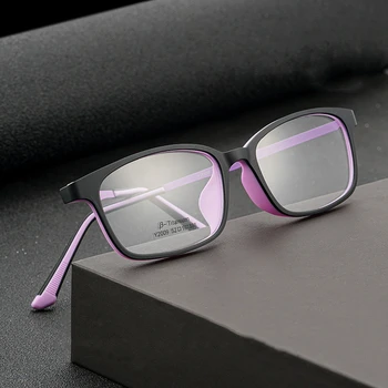 KatKanı kadın Saf Titanyum Gözlük Çerçevesi Süper Esnek Gözlük Bacaklar TR90 Iki renkli Optik Reçete Gözlük Y2009