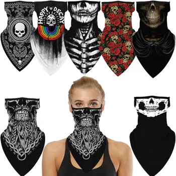Cadılar bayramı Kafatası Ölüm Punk Korkunç Cosplay Yüz Maskesi boyun eşarbı Maskeleri Bandana Kafa Bandı Balaclava