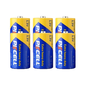 12 Adet PKCELL R20 Olmayan şarj edilebilir Pil Çinko Karbon 720 DAK 1.5 V D tek kullanımlık R20P Batteria