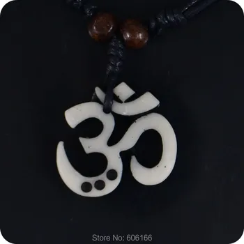 02 AUM OM Ohm Hindu Budist Hinduizm Yoga Hindistan Reçine Oyma Kolye Kolye Muska Şanslı Hediye Tribal moda takı