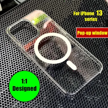 Orijinal resmi Şeffaf Telefon Kılıfı İçin Apple iphone 14 13 12 Pro Max Manyetik Mıknatıs Temizle Koruyucu Kapak Magsafe Kılıfları