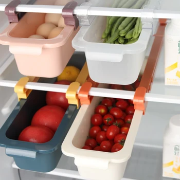 Mutfak Buzdolabı Depolama Rafı Buzdolabı Dondurucu Raf Tutucu Pull-Out Çekmece Alanı Kaliteli Çekmece saklama kutusu Çok Fonksiyonlu