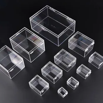 Birçok Boyutları Plastik Kutu Şeffaf Küçük Kutu Dikdörtgen Böcek Kabuk Numune Toplama Ekran Kutusu Masaüstü Saklama Kutusu