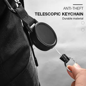Anti-hırsızlık Teleskopik Anahtarlık Geri Çekilebilir Kanca Anahtarlık Teleskopik Hırsız Anahtarlık Anahtarlık Taktik Anahtarlık Aksesuarları 60cm