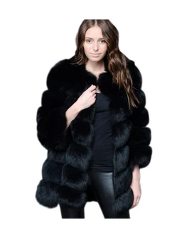 ZADORIN Yeni Lüks Ekleme Uzun Faux Kürk Ceket Kadınlar Kalın Sıcak Kış Moda Kabarık Taklit Kürk Ceket Palto Kadın Giyim