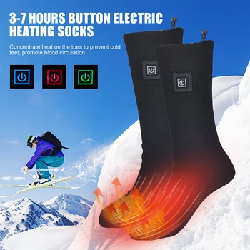 Kış elektrikli ısıtmalı çorap erkek kadın termal ısıtma Thermosocks ayak ısıtıcı çorap Trekking Kayak Bisiklet açık sıcak tutan çoraplar