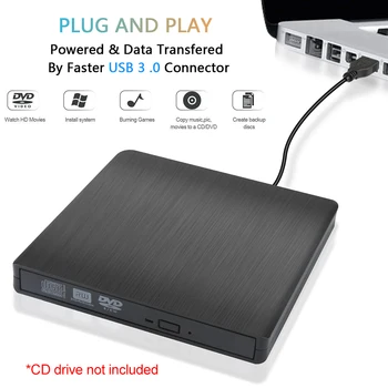 5Gbps USB 3.0 SATA Harici Optik Sürücüler Muhafaza Kutusu Masaüstü Dizüstü Bilgisayar için DVD CD-ROM RW Oynatıcı Optik sürücü kutusu