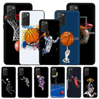 Astronot Basketbol Yumuşak Telefon Kılıfı İçin Samsung M21 M11 M30S M31 M01 M51 M32 M42 M62 M12 A01 A10E A02S A03S A80 A90 A7 A9 Kapak