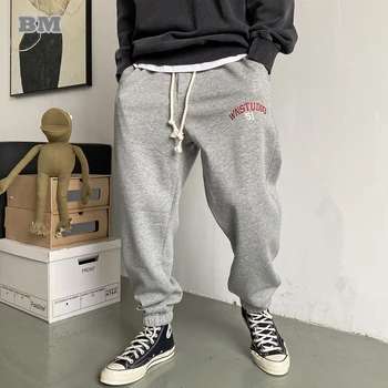 Japon Streetwear Polar Sweatpants Erkek Giyim Harajuku Rahat koşu pantolonları Kore Hip Hop Boy Spor Joggers Erkek
