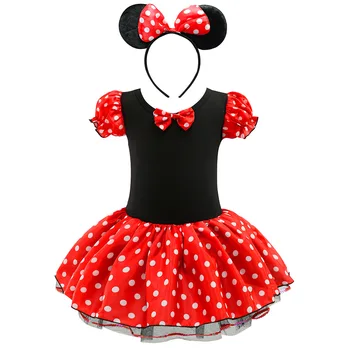 Kızlar Mickey Minnie Karikatür Fare Prenses Elbise Çocuk Kostüm Nokta Tutu Mickey Fantezi 2-8 Yıl doğum günü partisi elbisesi Çocuk Giysileri