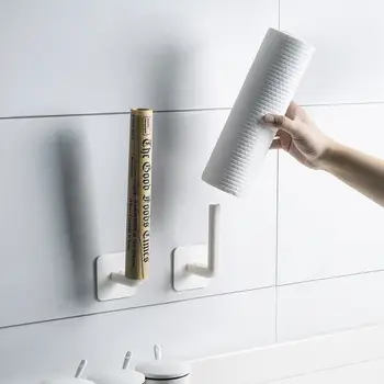 2 adet mutfak kağıdı Tutucu Banyo tuvalet kağıdı rafı Duvara Monte Depolama Rafı Organize Dolap Raf Ev Aksesuarları