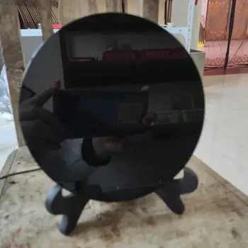 1 adet 15cm 100 % doğal siyah obsidiyen taş daire disk yuvarlak tabak feng shui ayna ev ve ofis dekor için