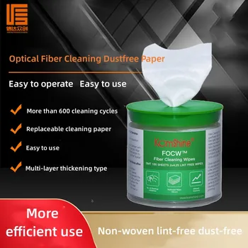 100 adet / kutu Fiber Optik Temizleme Kağıdı Tozsuz Kağıt Silme Kağıdı Fiber Optik bağlayıcısız elyaf Temizlik Ürünleri