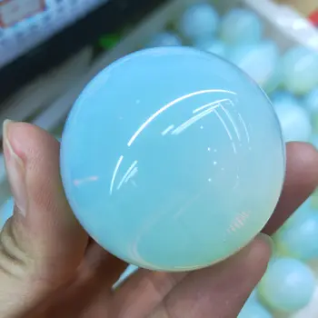 1 adet 4-5cm Beyaz Opal Topu enerji taşı Şifa Küre Dekor Doğal Kuvars Kristalleri