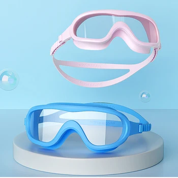Büyük Çerçeve Anti Sis yüzme gözlükleri çocuklar Profesyoneller HD Su Geçirmez dalış gözlük ekipmanları Çocuk gözlük yüzme havuzu için