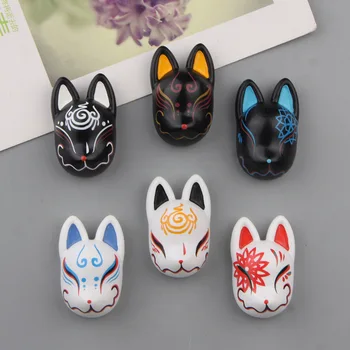 6 Adet / takım Japon Nimet Tilki Maskesi Buzdolabı mıknatıs seti 3d Mıknatıslar Ev Dekor Sticker Buzdolabı Çocuk Seti Hediye