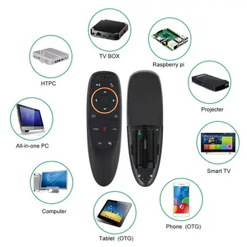 G10 Ergonomik 2.4 GHz hava fare 2.4 G Kablosuz airmouse Jiroskop mic IR Öğrenme için android tv kutusu