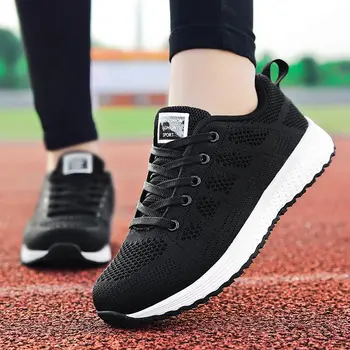 Büyük Boy Havalandırma Mash Kadın spor ayakkabı Bayan Spor Ayakkabı 2022 Koşu Ayakkabısı Kadınlar için spor ayakkabılar 35 Siyah GMB-3170