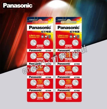 20 adet LR41 Düğme Pil Panasonic 100 % Orijinal SR41 AG3 G3A L736 192 392A Zn / MnO2 1.5 V Lityum Madeni Para Piller