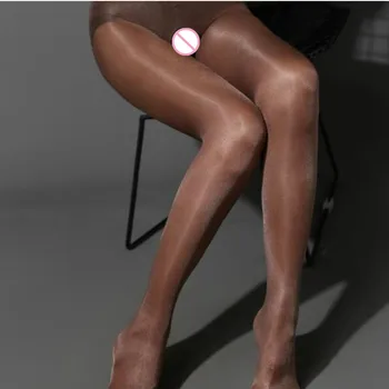Shengrenmei Seksi Tayt Parlaklık Çorap Bayan Kadın Ultra ince Görünmez Külotlu Şeffaf Crotchless Bling Tayt Medias De Mujer